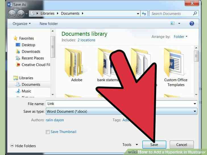 Image intitulee Ajouter un lien Hypertexte dans Illustrator Etape 8